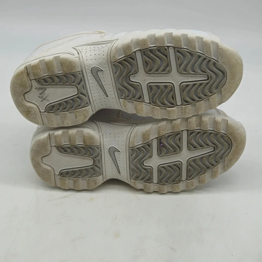 Nike VXT Sneakers Shoes Youth 2Y All White Leather 312912-111